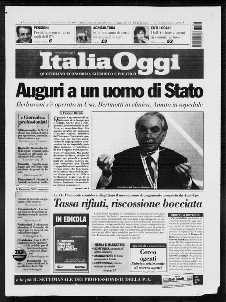 Italia oggi : quotidiano di economia finanza e politica